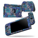 Floral Blues - Skin Wrap Decal for Nintendo Switch Lite Console & Dock - 3DS XL - 2DS - Pro - DSi - Wii - Joy-Con Gaming Controller