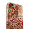 Floral Pattern on Orange Watercolor iPhone 6/6s or 6/6s Plus 2-Piece Hybrid INK-Fuzed Case