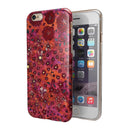Floral Pattern on Red Watercolor iPhone 6/6s or 6/6s Plus 2-Piece Hybrid INK-Fuzed Case