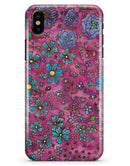 Floral Pattern on Wine Watercolor - iPhone X Clipit Case
