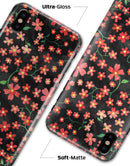 Flowers with Stems over Black Watercolor - iPhone X Clipit Case