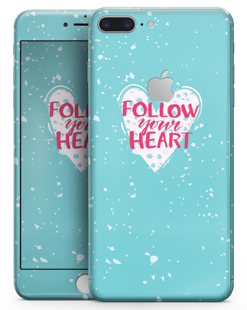 Follow your Heart Brushed - Skin-kit for the iPhone 8 or 8 Plus