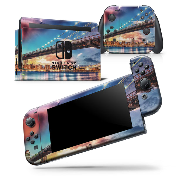 Fusion NYC Overlook - Skin Wrap Decal for Nintendo Switch Lite Console & Dock - 3DS XL - 2DS - Pro - DSi - Wii - Joy-Con Gaming Controller