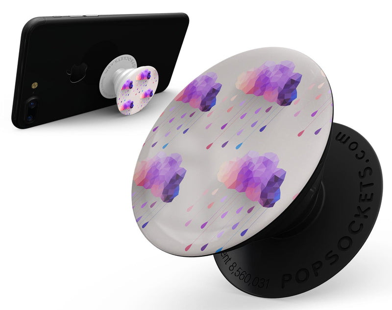 Geometric Rain Clouds - Skin Kit for PopSockets and other Smartphone Extendable Grips & Stands