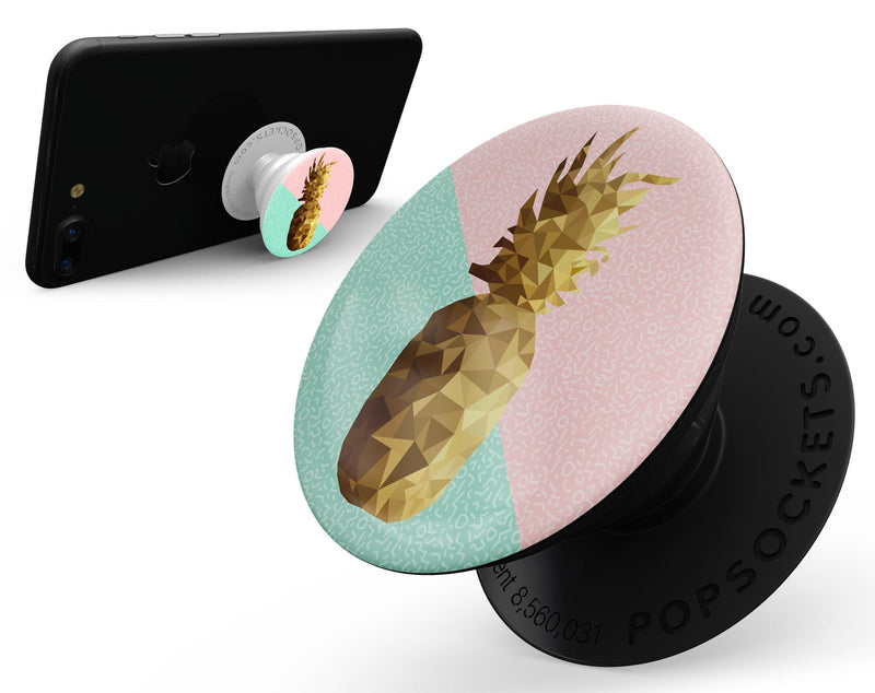 Geometric Summer Pineapple v1 - Skin Kit for PopSockets and other Smartphone Extendable Grips & Stands