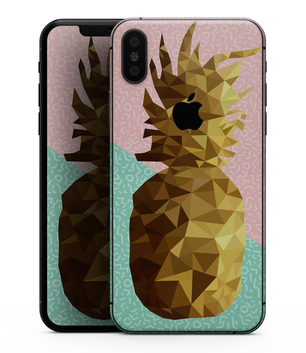 Geometric Summer Pineapple v1 - iPhone XS MAX, XS/X, 8/8+, 7/7+, 5/5S/SE Skin-Kit (All iPhones Avaiable)