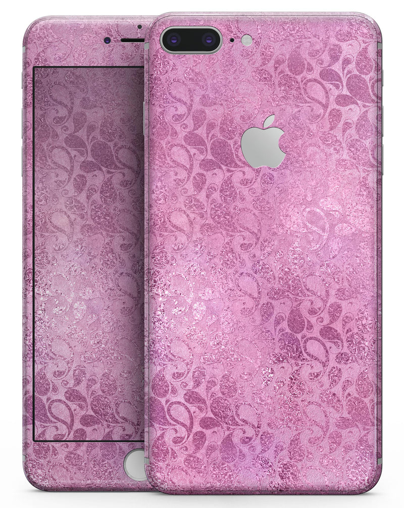 Glamorous Pink Paisley Pattern - Skin-kit for the iPhone 8 or 8 Plus