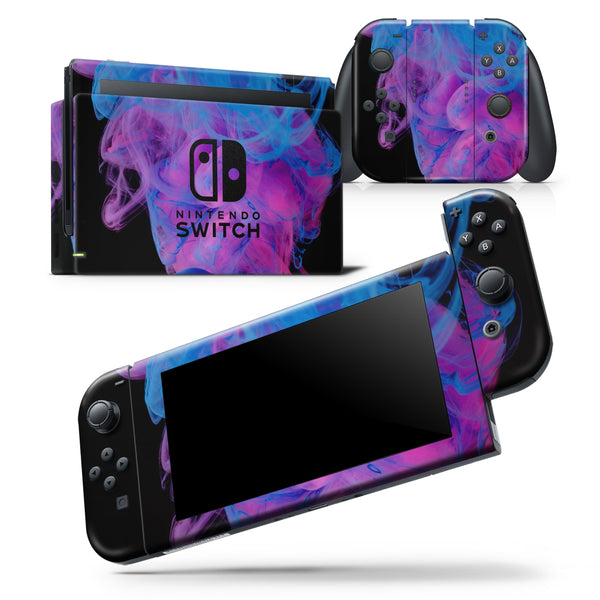 Glowing Pink and Blue CloudSwirl - Skin Wrap Decal for Nintendo Switch Lite Console & Dock - 3DS XL - 2DS - Pro - DSi - Wii - Joy-Con Gaming Controller