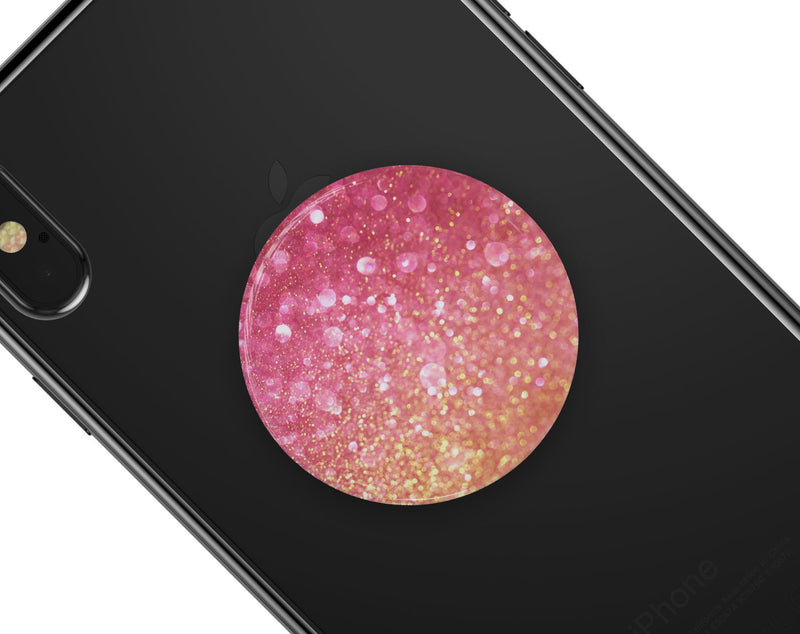 Glowing Pink and Gold Orbs of Light - Skin Kit for PopSockets and other Smartphone Extendable Grips & Stands