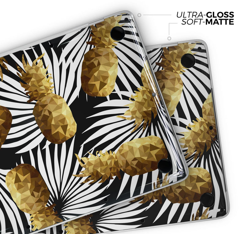 Gold Pineapple Express - Skin Decal Wrap Kit Compatible with the Apple MacBook Pro, Pro with Touch Bar or Air (11", 12", 13", 15" & 16" - All Versions Available)