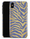 Gold Flaked Animal Blue Zebra - iPhone X Clipit Case