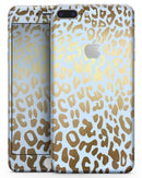 Gold Flaked Animal Light Blue 2 - Skin-kit for the iPhone 8 or 8 Plus