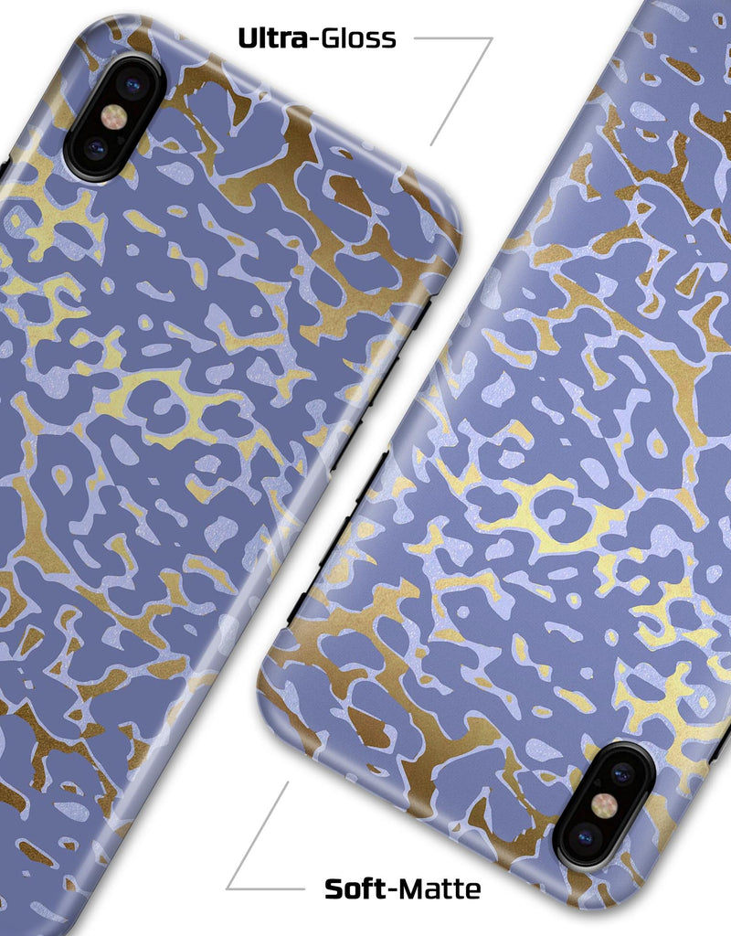 Gold Flaked Animal Purple - iPhone X Clipit Case