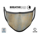 Gold Scratched Foil v1 - Made in USA Mouth Cover Unisex Anti-Dust Cotton Blend Reusable & Washable Face Mask with Adjustable Sizing for Adult or Child