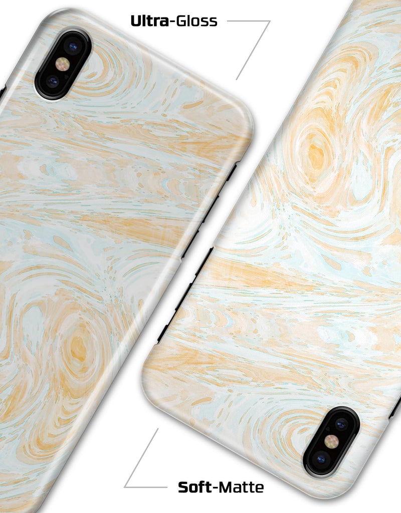 Gold Slate Marble Surface V18 - iPhone X Clipit Case