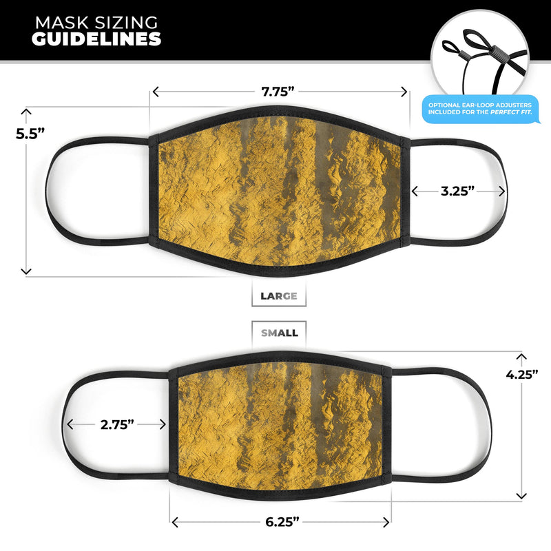 Golden Burnt Ramen V1 - Made in USA Mouth Cover Unisex Anti-Dust Cotton Blend Reusable & Washable Face Mask with Adjustable Sizing for Adult or Child