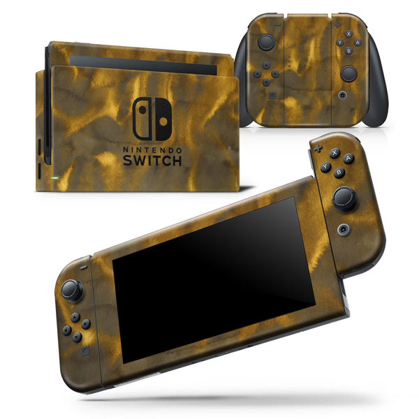 Golden Fire Wisps V1 - Skin Wrap Decal for Nintendo Switch Lite Console & Dock - 3DS XL - 2DS - Pro - DSi - Wii - Joy-Con Gaming Controller