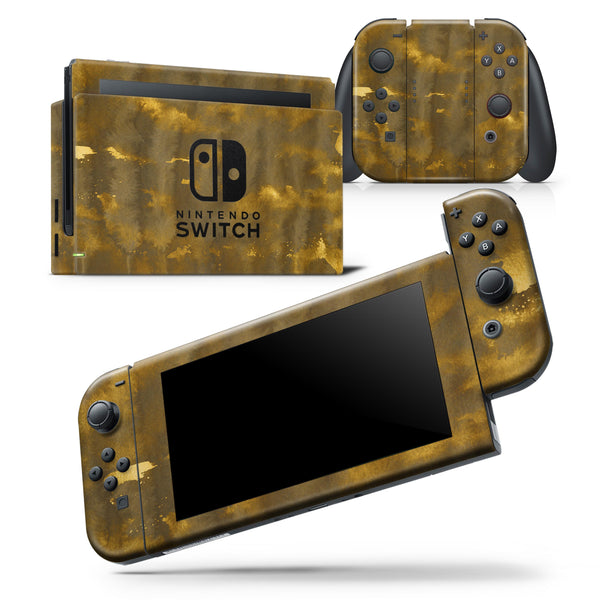 Golden Smoked Feathers - Skin Wrap Decal for Nintendo Switch Lite Console & Dock - 3DS XL - 2DS - Pro - DSi - Wii - Joy-Con Gaming Controller