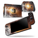 Golden Space Swirl - Skin Wrap Decal for Nintendo Switch Lite Console & Dock - 3DS XL - 2DS - Pro - DSi - Wii - Joy-Con Gaming Controller