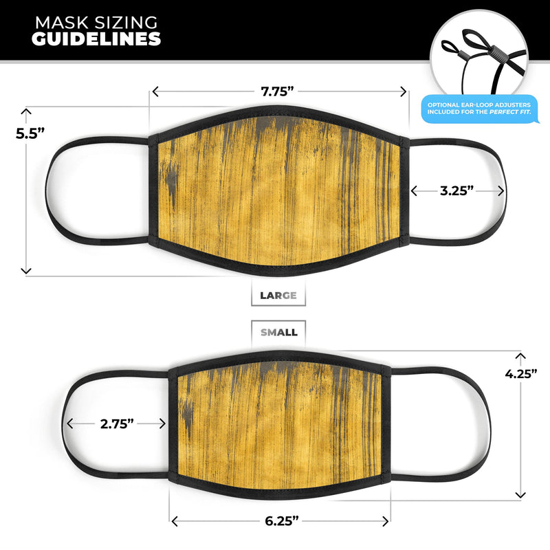 Golden Wheat Lines - Made in USA Mouth Cover Unisex Anti-Dust Cotton Blend Reusable & Washable Face Mask with Adjustable Sizing for Adult or Child