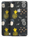 Golden Yellow Pineapple Over Black - Skin-kit for the iPhone 8 or 8 Plus