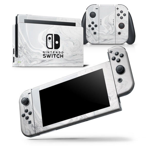 Gray 11 Textured Marble - Skin Wrap Decal for Nintendo Switch Lite Console & Dock - 3DS XL - 2DS - Pro - DSi - Wii - Joy-Con Gaming Controller