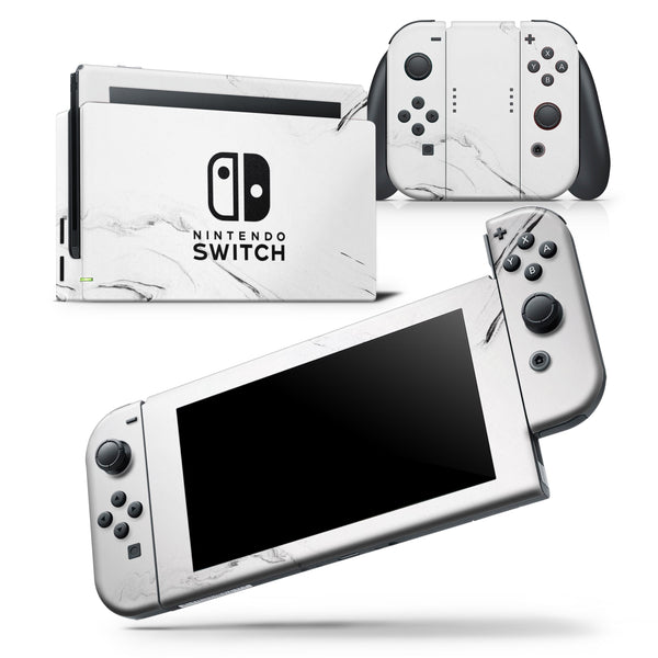Gray 319 Textured Marble - Skin Wrap Decal for Nintendo Switch Lite Console & Dock - 3DS XL - 2DS - Pro - DSi - Wii - Joy-Con Gaming Controller
