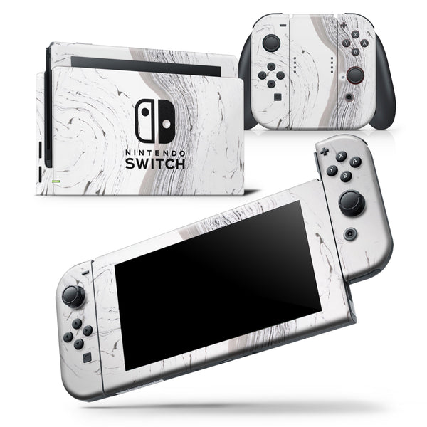 Gray 47 Textured Marble - Skin Wrap Decal for Nintendo Switch Lite Console & Dock - 3DS XL - 2DS - Pro - DSi - Wii - Joy-Con Gaming Controller