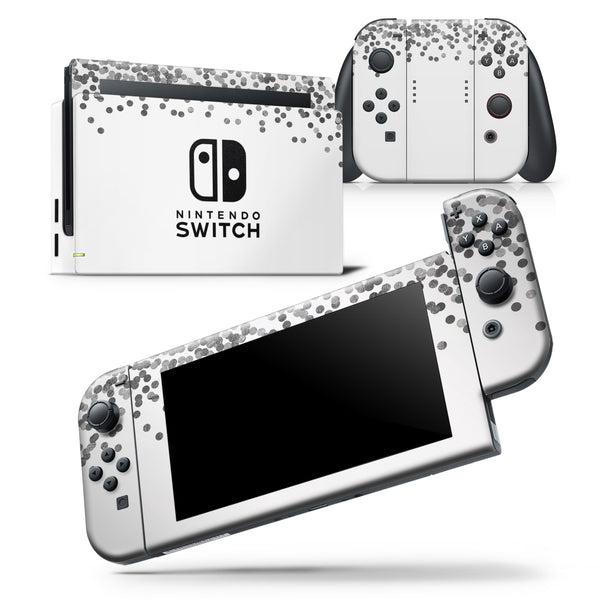 Grayscale Descending Micro Dots - Skin Wrap Decal for Nintendo Switch Lite Console & Dock - 3DS XL - 2DS - Pro - DSi - Wii - Joy-Con Gaming Controller