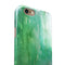 Green 2 Absorbed Watercolor Texture iPhone 6/6s or 6/6s Plus 2-Piece Hybrid INK-Fuzed Case
