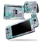 Green Blotted WaterColor Texture - Skin Wrap Decal for Nintendo Switch Lite Console & Dock - 3DS XL - 2DS - Pro - DSi - Wii - Joy-Con Gaming Controller