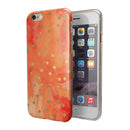 Green Polka Dots Over Water Colored Fire iPhone 6/6s or 6/6s Plus 2-Piece Hybrid INK-Fuzed Case