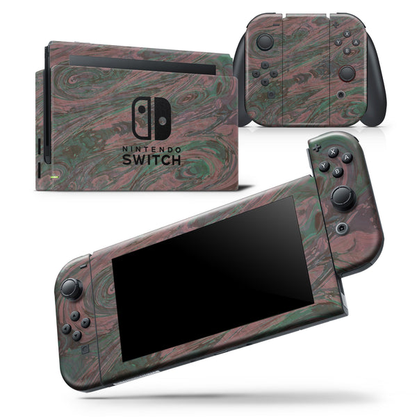 Green Slate Marble Surface V46 - Skin Wrap Decal for Nintendo Switch Lite Console & Dock - 3DS XL - 2DS - Pro - DSi - Wii - Joy-Con Gaming Controller