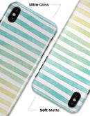 Green WaterColor Ombre Stripes - iPhone X Clipit Case