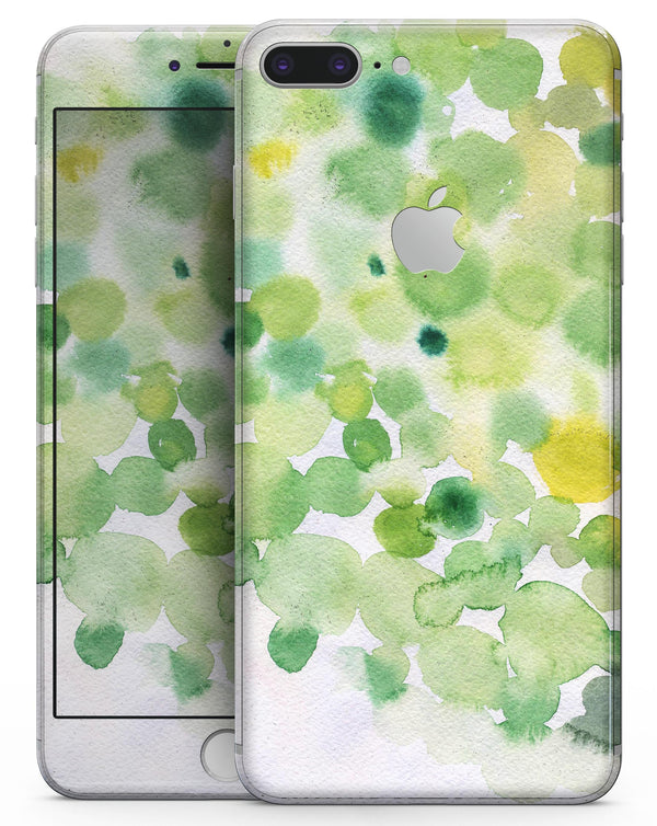 Green WaterColor Texture - Skin-kit for the iPhone 8 or 8 Plus