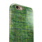 Green Watercolor Cross Hatch iPhone 6/6s or 6/6s Plus 2-Piece Hybrid INK-Fuzed Case