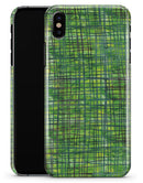Green Watercolor Cross Hatch - iPhone X Clipit Case