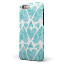 Green Watercolor Hearts Pattern iPhone 6/6s or 6/6s Plus 2-Piece Hybrid INK-Fuzed Case