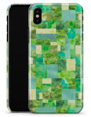 Green Watercolor Patchwork - iPhone X Clipit Case