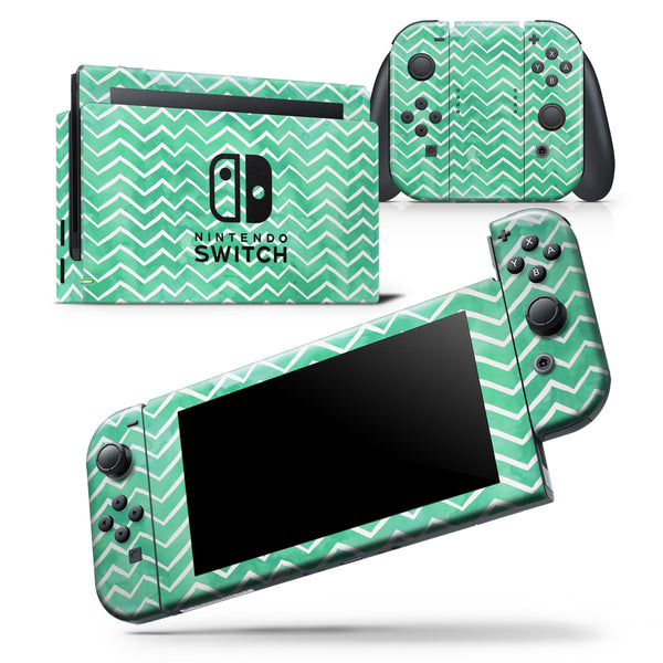 Green Watercolor Pattern - Skin Wrap Decal for Nintendo Switch Lite Console & Dock - 3DS XL - 2DS - Pro - DSi - Wii - Joy-Con Gaming Controller