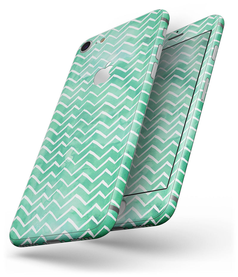 Green Watercolor Pattern - Skin-kit for the iPhone 8 or 8 Plus