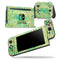 Green Watercolor Zebra Pattern - Skin Wrap Decal for Nintendo Switch Lite Console & Dock - 3DS XL - 2DS - Pro - DSi - Wii - Joy-Con Gaming Controller