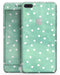 Green Watercolor and Whtie Polka Dots - Skin-kit for the iPhone 8 or 8 Plus