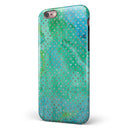 Green and Gold Watercolor Polka Dots iPhone 6/6s or 6/6s Plus 2-Piece Hybrid INK-Fuzed Case