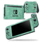Green and Silver Watercolor Diagonal Stripes - Skin Wrap Decal for Nintendo Switch Lite Console & Dock - 3DS XL - 2DS - Pro - DSi - Wii - Joy-Con Gaming Controller