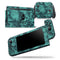Green and Teal Floral Velvet - Skin Wrap Decal for Nintendo Switch Lite Console & Dock - 3DS XL - 2DS - Pro - DSi - Wii - Joy-Con Gaming Controller