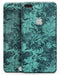 Green and Teal Floral Velvet v3 - Skin-kit for the iPhone 8 or 8 Plus