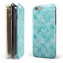 Green and White Watercolor Hearts Pattern iPhone 6/6s or 6/6s Plus 2-Piece Hybrid INK-Fuzed Case