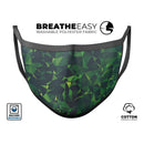 Greenage Geometric V13 - Made in USA Mouth Cover Unisex Anti-Dust Cotton Blend Reusable & Washable Face Mask with Adjustable Sizing for Adult or Child