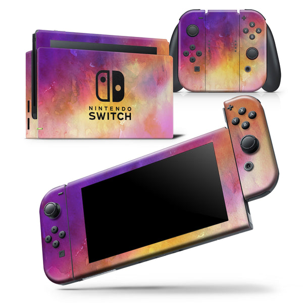 Grunge Absorbed Watercolor Texture - Skin Wrap Decal for Nintendo Switch Lite Console & Dock - 3DS XL - 2DS - Pro - DSi - Wii - Joy-Con Gaming Controller